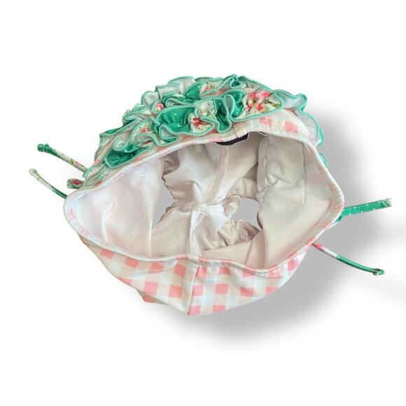 Sweet Honey Gingham Ruffle‎ Bloomer Shorts Toddlers Size 3T Pink Green Boho - Picture 7 of 9